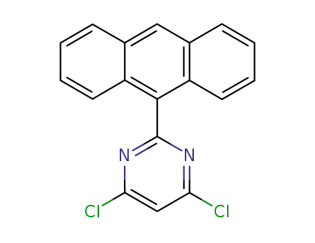 Molecular Structure of 167412-38-6 (Pyrimidine, 2-(9-anthracenyl)-4,6-dichloro-)