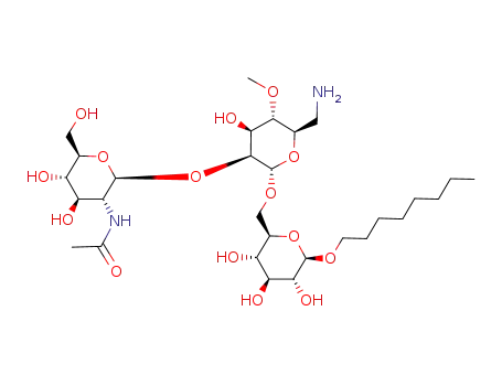 N-{(2S,3R,4R,5S,6R)-2-[(2S,3S,4S,5S,6R)-6-Aminomethyl-4-hydroxy-5-methoxy-2-((2R,3S,4S,5R,6R)-3,4,5-trihydroxy-6-octyloxy-tetrahydro-pyran-2-ylmethoxy)-tetrahydro-pyran-3-yloxy]-4,5-dihydroxy-6-hydroxymethyl-tetrahydro-pyran-3-yl}-acetamide