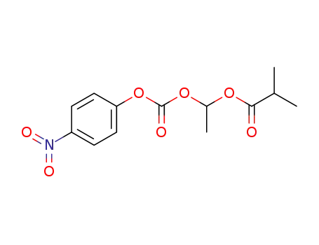 Molecular Structure of 194995-47-6 (Propanoic acid, 2-methyl-, 1-[[(4-nitrophenoxy)carbonyl]oxy]ethyl ester)