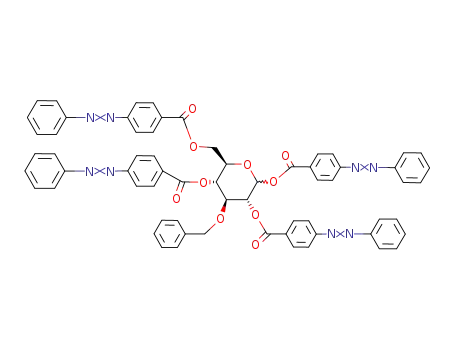 O3-Benzyl-O1,O2,O4,O6-tetrakis-(4-phenylazo-benzoyl)-ξ-D-glucopyranose