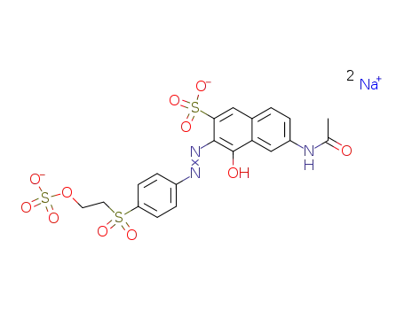 6-(acetylamino)-4-hydroxy-3-[[4-[[2-(sulfooxy)ethyl]sulfonyl]phenyl]azo]-2-naphthalenesulfonic acid disodium salt