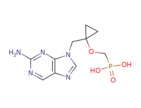 Molecular Structure of 441785-25-7 (PHOSPHONIC ACID, [[[1-[(2-AMINO-9H-PURIN-9-YL)METHYL]CYCLOPROPYL]OXY]METHYL]- (9CI))