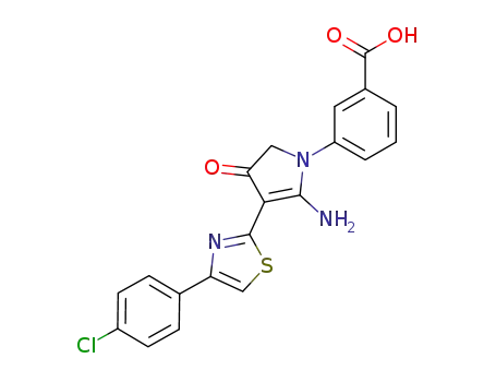 3-{5-amino-4-[4-(4-chloro-phenyl)-thiazol-2-yl]-3-oxo-2,3-dihydro-pyrrol-1-yl}-benzoic acid