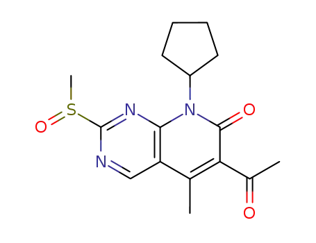 6-acetyl-8-cyclopentyl-5-methyl-2-(methylsulfinyl)pyrido[2,3-d]pyrimidin-7(8H)-one