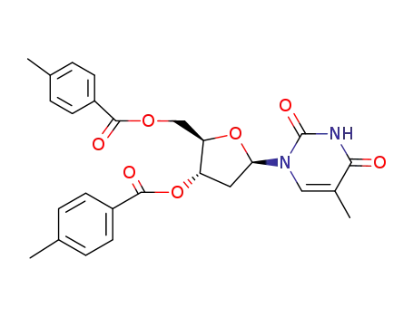 Molecular Structure of 4449-39-2 (3',5'-DI-O-(4-METHYLBENZOYL)-THYMIDINE)