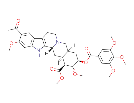 10-acetyl-16β-carbomethoxy-11,17α-dimethoxy-18β-(4',5',6'-trimethoxybenzoyloxy)-3β,20α-yohimban