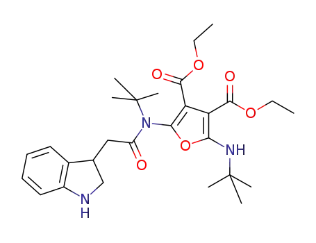 2-tert-butylamino-5-{tert-butyl-[(2,3-dihydro-1H-indol-3-yl)-acetyl]-amino}-furan-3,4-dicarboxylic acid diethyl ester