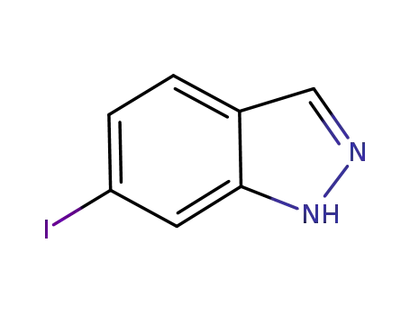 Molecular Structure of 261953-36-0 (6-IODO (1H)INDAZOLE)