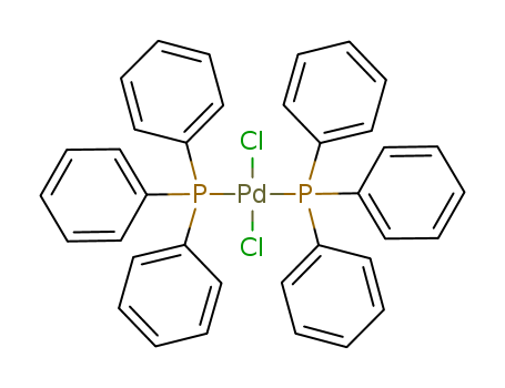 13965-03-2,Bis(triphenylphosphine)palladium(II) chloride,Bis(triphenylphosphine)dichloropalladium;Bis(triphenylphosphine)palladiumdichloride;Bis(triphenylphosphine)palladium(II) dichloride;NSC 122924;Palladiumbis(triphenylphosphine) dichloride;