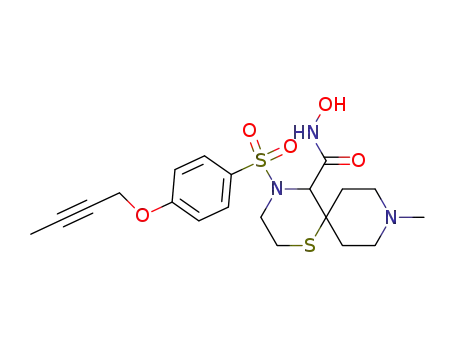 9-methyl-4-{[4-(2-butynyloxy)phenyl]sulfonyl}-N-hydroxy-1-thia-4,9-diazaspiro[5.5]-undecane-5-carboxamide
