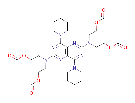 2,2',2'',2'''-tetrakis-formyloxy-1,1',1'',1'''-(4,8-di-piperidin-1-yl-pyrimido[5,4-d]pyrimidine-2,6-diylbisazanediyl)-tetrakis-ethane