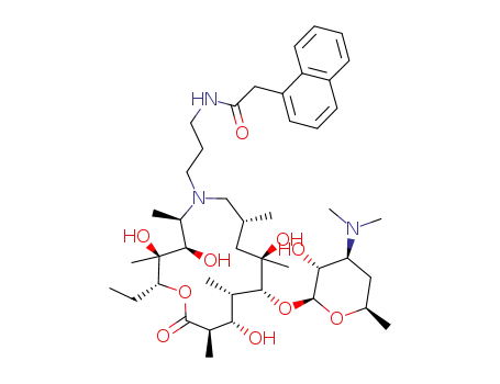9a-{3-[(naphthalen-1-yl-acetyl)amino]propyl}-3-O-decladinosyl-9a-aza-9-deoxo-9-dihydro-9a-homoerythromycin A
