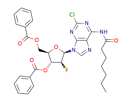2-chloro-6-heptanoylamido-9-(2-deoxy-2-fluoro-3,5-di-O-benzoyl-β-D-arabinofuranosyl)-9H-purine