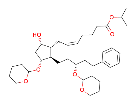 isopropyl 11,15-bistetrahydropyranyloxy-13,14-dihydro-17-phenyl-18,19,20-trinor-PGF2α
