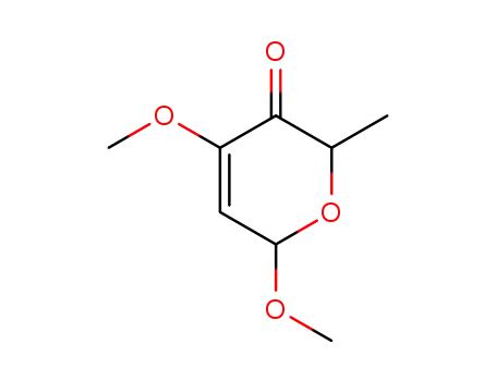 Molecular Structure of 63493-69-6 (2H-Pyran-3(6H)-one, 4,6-dimethoxy-2-methyl-)