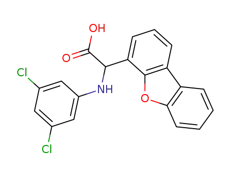 (dibenzofuran-4-yl)-(3,5-dichlorophenylamino)acetic acid