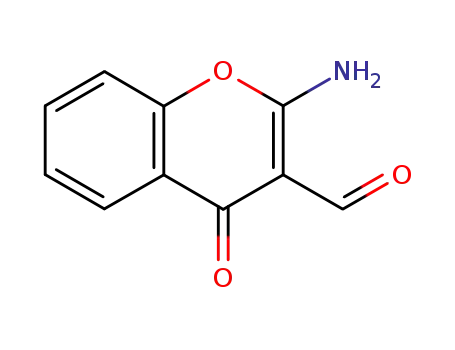 Molecular Structure of 61424-76-8 (2-AMINO-3-FORMYLCHROMONE)