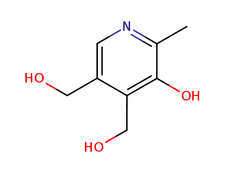 65-23-6,3,4-Pyridinedimethanol,5-hydroxy-6-methyl-,Pyridoxol(8CI);2-Methyl-3-hydroxy-4,5-di(hydroxymethyl)pyridine;2-Methyl-4,5-bis(hydroxymethyl)-3-hydroxypyridine;5-Hydroxy-6-methyl-3,4-pyridinedimethanol;Adermin;Bezatin;Pirivitol;Pyridoxin;VB6;
