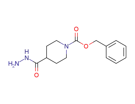 Molecular Structure of 161609-80-9 (4-HYDRAZINOCARBONYL-PIPERIDINE-1-CARBOXYLIC ACID BENZYL ESTER)