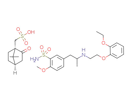 (R/S)-5-[2-[[2-(2-ethoxyphenoxy)ethyl]amino]propyl]-2-methoxybenzenesulfonamide D-10-camphorsulfonic acid salt