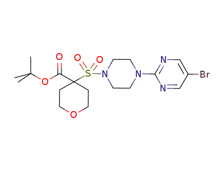 tert-butyl 4-{[4-(5-bromopyrimidin-2-yl)piperazin-1-yl]sulfonyl}tetrahydro-2H-pyran-4-carboxylate