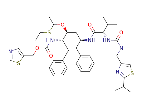 N1-((1S,3S,4S)-1-benzyl-3-[1-(ethylthio)ethoxy]-5-phenyl-4-{[(1,3-thiazol-5-ylmethoxy)carbonyl]amino}pentyl)-N2-{[[(2-isopropyl-1,3-thiazol-4-yl)methyl](methyl)amino]carbonyl}-L-valinamide