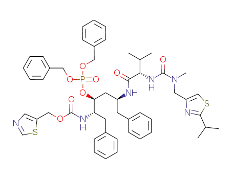 N1-((1S,3S,4S)-1-benzyl-3-{[bis(benzyloxy)phosphoryl]oxy}-5-phenyl-4-{[(1,3-thiazol-5-ylmethoxy)carbonyl]amino}pentyl)-N2-{[[(2-isopropyl-1,3-thiazol-4-yl)methyl](methyl)amino]carbonyl}-L-valinamide