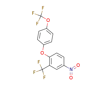 Molecular Structure of 875774-88-2 (Benzene, 4-nitro-1-[4-(trifluoromethoxy)phenoxy]-2-(trifluoromethyl)-)