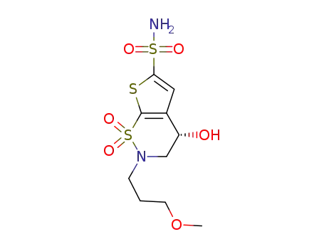2H-Thieno[3,2-e]-1,2-thiazine-6-sulfonamide,3,4-dihydro-4-hydroxy-2-(3-methoxypropyl)-, 1,1-dioxide, (4S)-