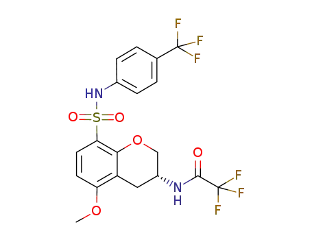 2,2,2-trifluoro-N-[(3R)-5-methoxy-8-({[4-(trifluoromethyl)phenyl]amino}sulfonyl)-3,4-dihydro-2H-chromen-3-yl]acetamide