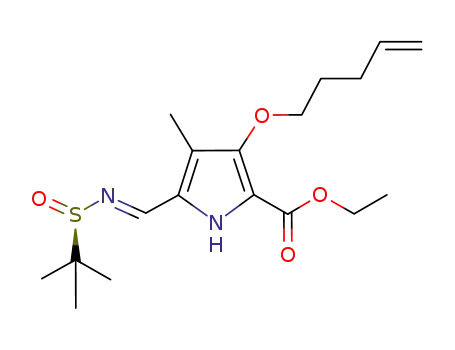 (R)-ethyl 4-methyl-5-[(2-methylpropan-2-ylsulfinyl)iminomethyl]-3-pent-4-enyloxy-1H-pyrrole-2-carboxylate
