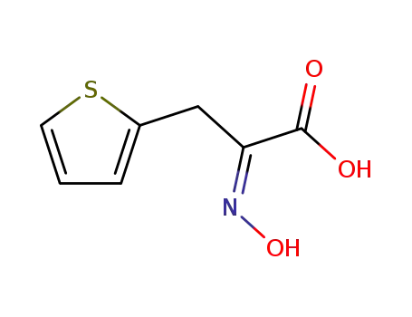 Molecular Structure of 139109-61-8 (2-Thiophenepropanoic acid, a-(hydroxyimino)-, (Z)-)