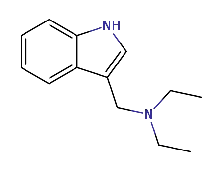 Molecular Structure of 46397-90-4 (N-ethyl-N-(1H-indol-3-ylmethyl)ethanamine)