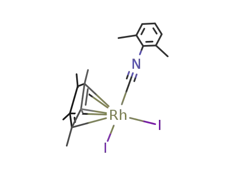 (η5-pentamethylcyclopentadienyl)Rh(2,6-xylyl isocyanide)I2