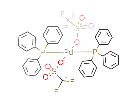 trans-bis(trifluoromethanesulfonate) bis(triphenylphosphine)palladium trihydrate