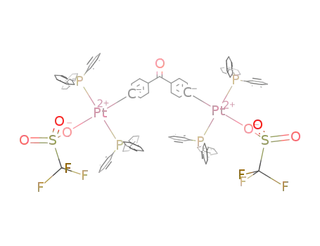 trans-4,4'-benzophenonebis[(triflate)bis(triphenylphosphine)]diplatinum(II)