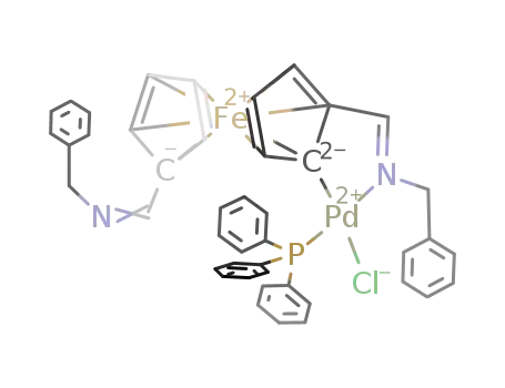 [Pd([(η-(5)-C5H3)C(H)=NCH2C6H5]Fe[(η(5)-C5H4)C(H)=NCH2C6H5])ClPPh3]