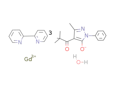 [(1-phenyl-3-methyl-4-(trimethylacetyl)pyrazol-5-one)3(2,2'-bipyridine)gadolinium(III)]*H2O
