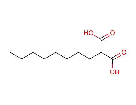 760-55-4,2-octylpropanedioic acid,Malonicacid, octyl- (6CI,7CI,8CI); Propanedioic acid, octyl- (9CI);1,1-Nonanedicarboxylic acid; 2-Octylmalonic acid; n-Octylmalonic acid