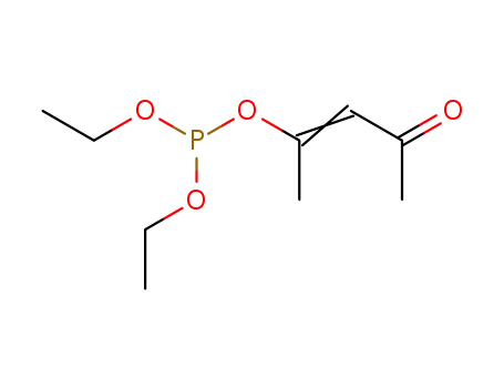 Molecular Structure of 70971-86-7 (Phosphorous acid, diethyl 1-methyl-3-oxo-1-butenyl ester)