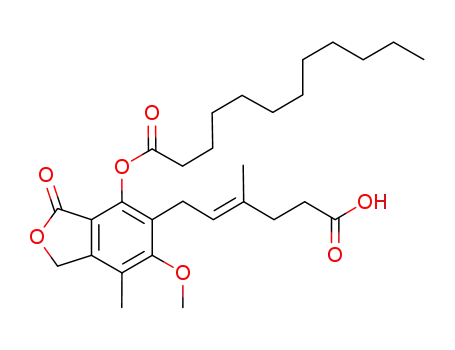 (E)-6-(1,3-dihydro-4-dodecanoyloxy-6-methoxy-7-methyl-3-oxo-5-isobenzofuranyl)-4-methyl-4-hexenoic acid