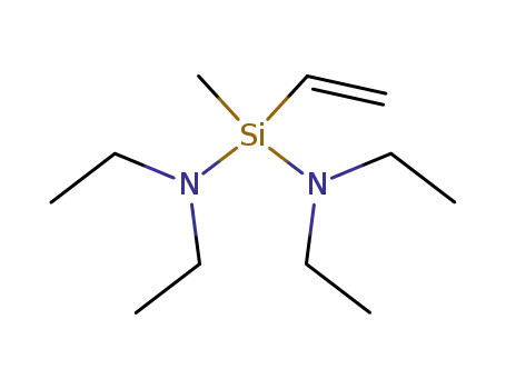Molecular Structure of 18023-34-2 (Silanediamine, 1-ethenyl-N,N,N',N'-tetraethyl-1-methyl-)