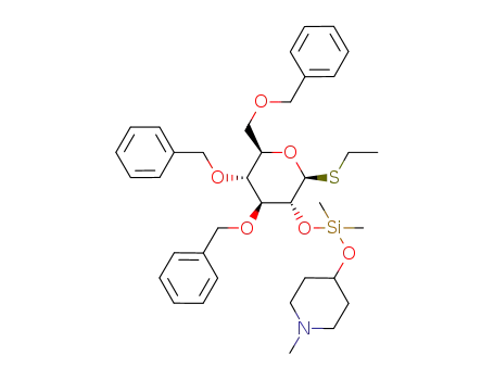 ethyl 2-O-[4-(dimethylsilyloxy)-1-methylpiperidine]-3,4,6-tri-O-benzyl-1-thio-β-D-glucopyranoside
