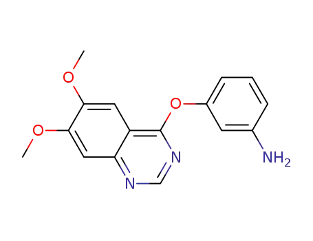 Molecular Structure of 1188908-37-3 (3-[(6,7-dimethoxy-4-quinazolinyl)oxy]aniline)