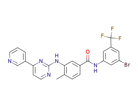 N-(3-bromo-5-(trifluoromethyl)phenyl)-4-methyl-3-((4-(pyridin-3-yl)pyrimidin-2-yl)amino)benzamide