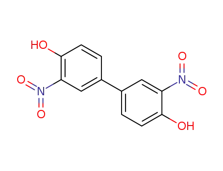 Molecular Structure of 66041-61-0 (4,4'-Dihydroxy-3,3'-dinitrobiphenyl)