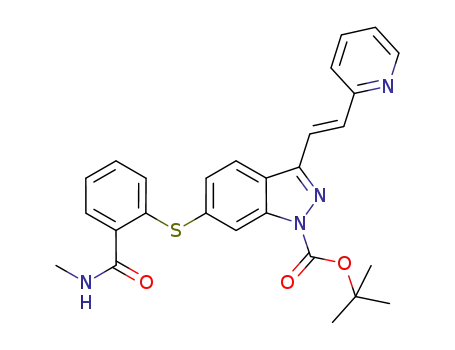 N-methyl-2-((1-(t-butoxycarbonyl)-3-((1E)-2-(2-pyridinyl)ethenyl)-1H-indazol-6-yl)thio)benzamide