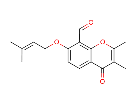 2,3-dimethyl-7-[(3-methylbut-2-en-1-yl)oxy]-4-oxo-4H-chromene-8-carbaldehyde