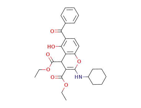 diethyl 6-benzoyl-2-(cyclohexylamino)-5-hydroxy-4H-chromene-3,4-dicarboxylate