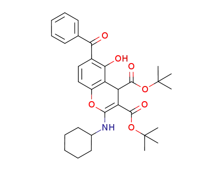 di-tert-butyl 6-benzoyl-2-(cyclohexylamino)-5-hydroxy-4H-chromene-3,4-dicarboxylate